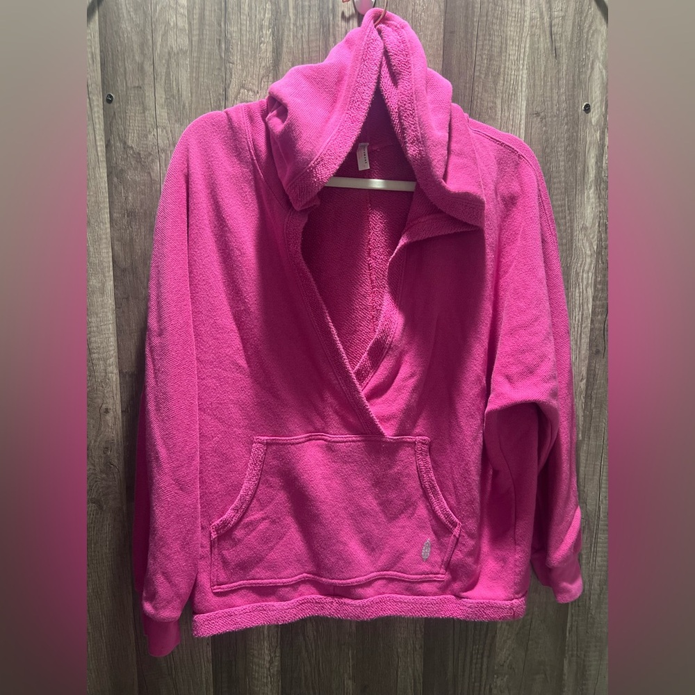 FP Movement by Free People Fuchsia Pink Hoodie women’s Large EUC - Picture 2 of 5